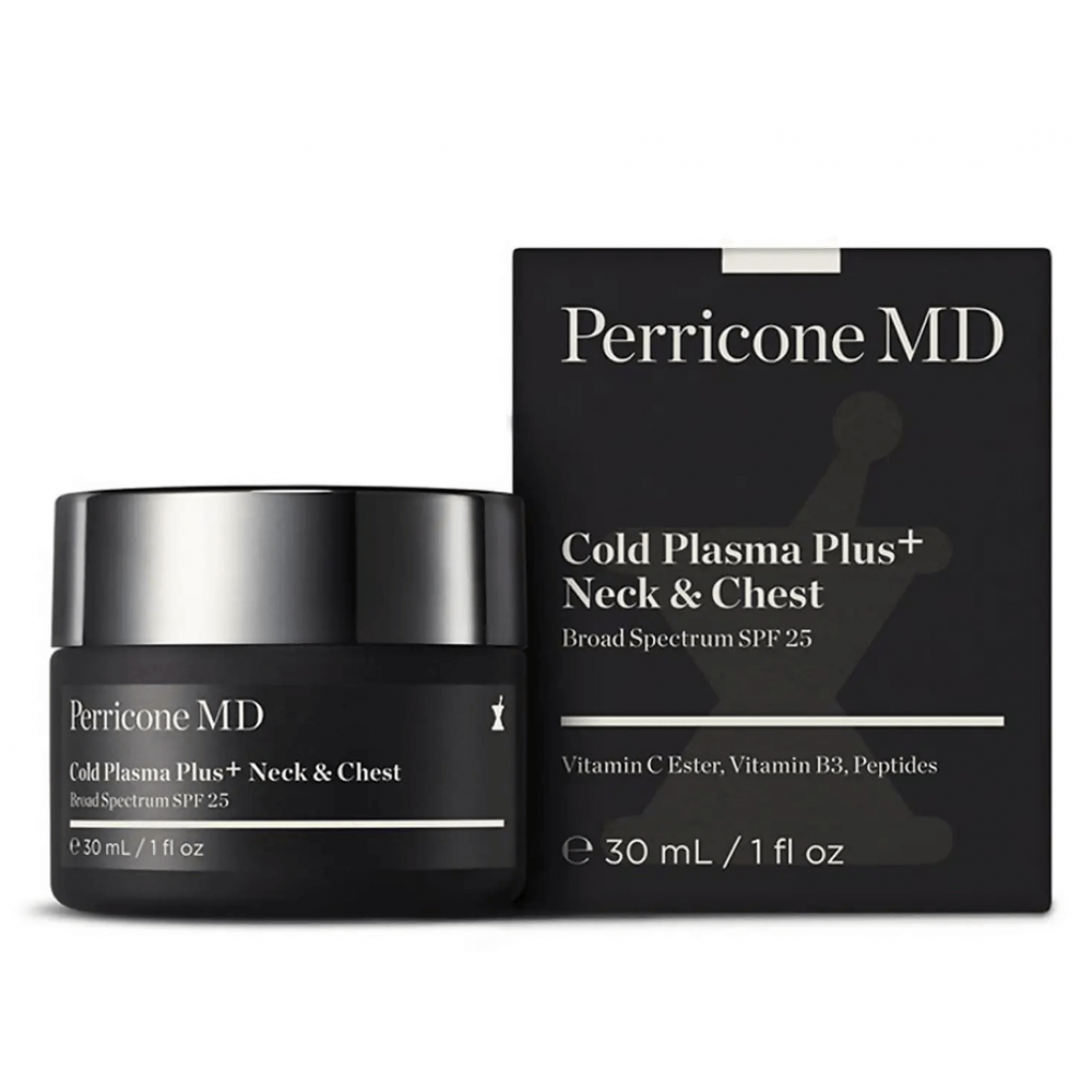 Антивіковий крем-сироватка для шиї та грудей з широким спектром SPF 25 - Perricone MD Cold Plasma + Neck & Chest фото