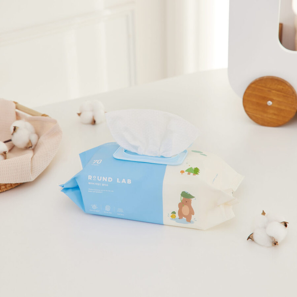 Детские очищающие салфетки - Round Lab Baby Mild Wet Wipes фото 3