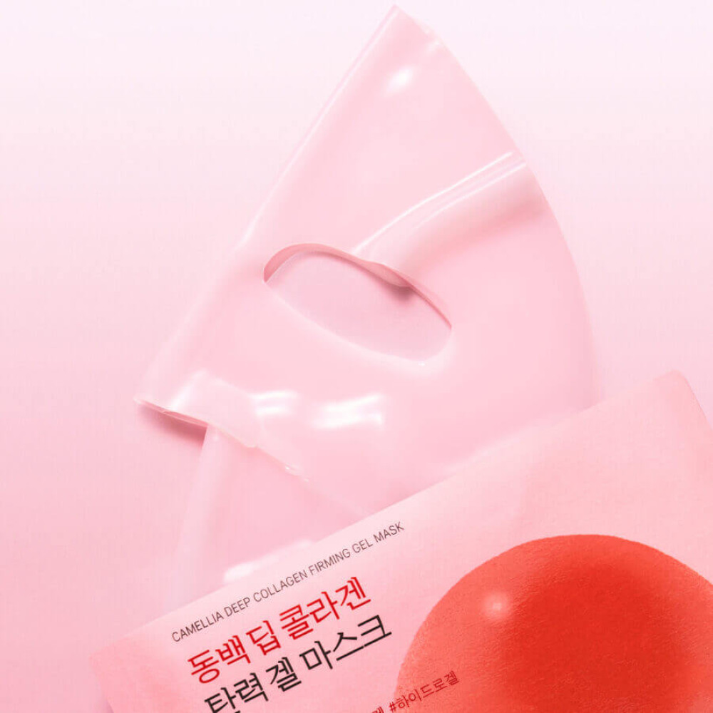 Гелева маска з колагеном - Round Lab Camellia Deep Collagen Firming Gel Mask фото 3