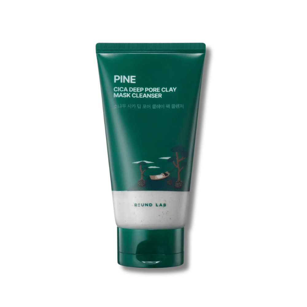 Глиняна маска-пінка для вмивання з екстрактом голок сосни - Round Lab Pine Cica Deep Pore Clay Mask Cleanser фото