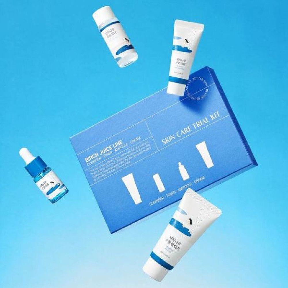 Набор мини версий средств с березовым соком - Round Lab Birch Juice Trial Kit фото 2