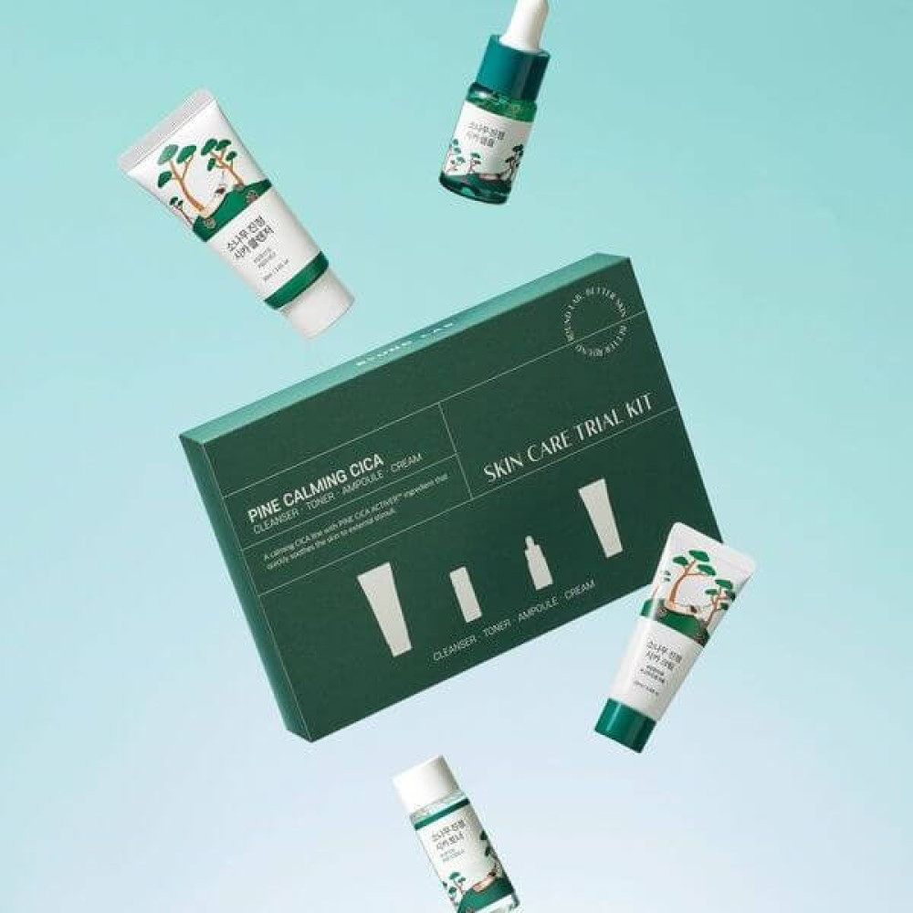Набор миниверсий средств с экстрактом иголок сосны - Round Lab Pine Calming Cica Trial Kit фото 2