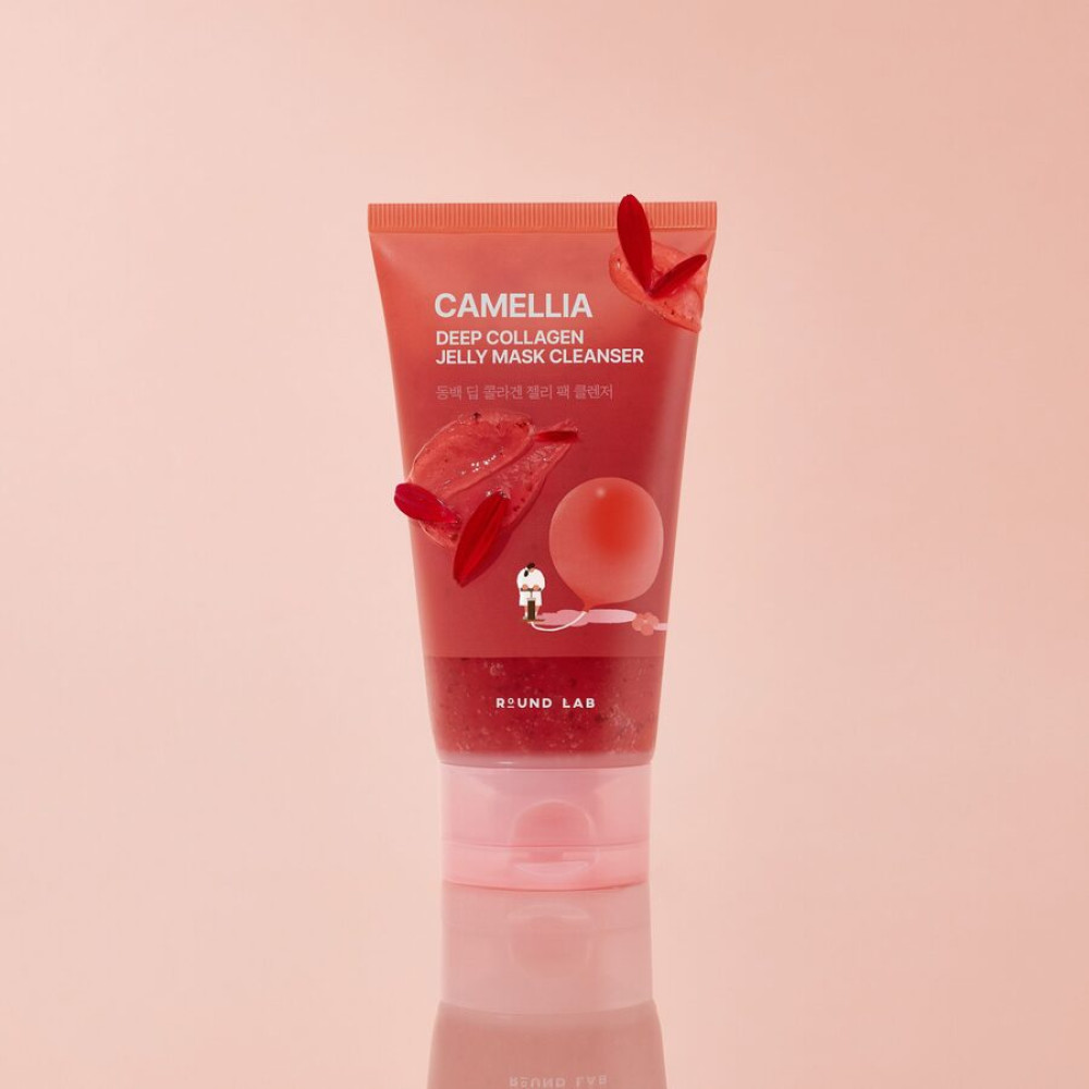 Очищающая гель-маска с экстрактом камелии и коллагеном - Round Lab Camellia Deep Collagen Jelly Mask Cleanser фото 2