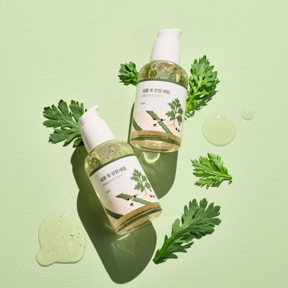 Успокаивающая сыворотка с морской полынью - Round Lab Mugwort Calming Serum фото 3