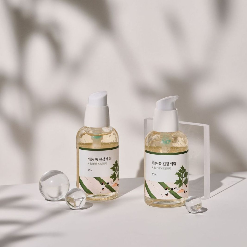 Успокаивающая сыворотка с морской полынью - Round Lab Mugwort Calming Serum фото 4