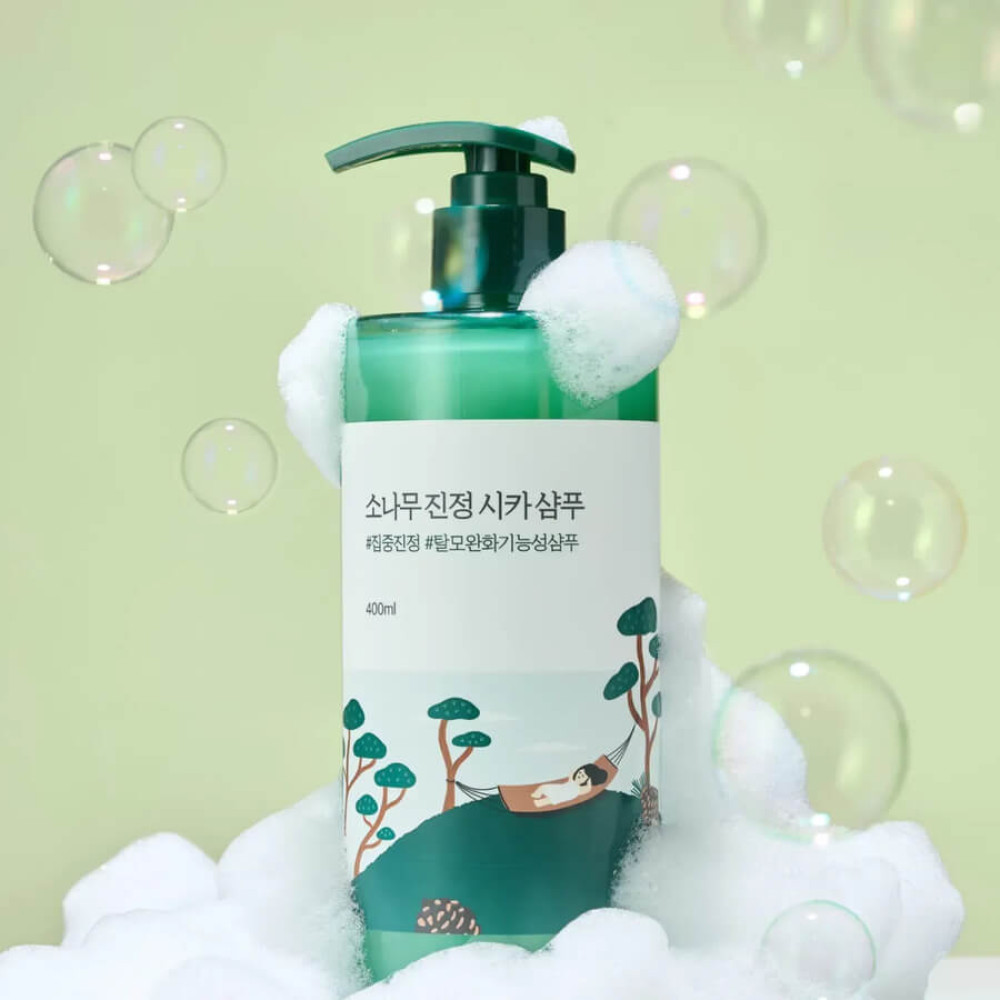 Успокаивающий шампунь с экстрактом игл сосны - Round Lab Pine Calming Cica Shampoo фото 2
