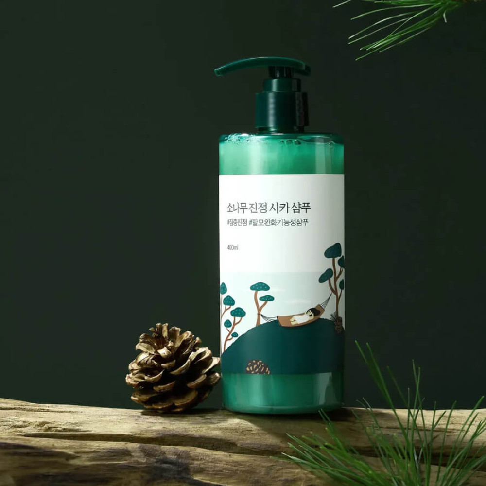Успокаивающий шампунь с экстрактом игл сосны - Round Lab Pine Calming Cica Shampoo фото 3