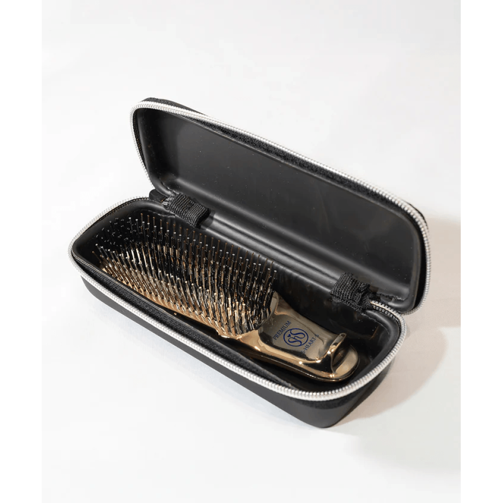 Компактний захисний чохол для щіток з короткою ручкою - S-Heart-S Black Short Comb Case фото 3