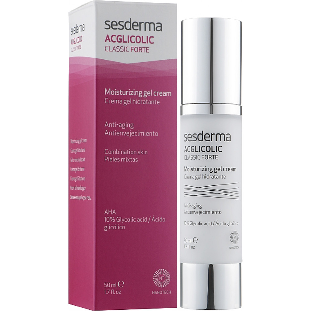 Зволожуючий крем-гель - SeSDerma Acglicolic Classic Moisturizing Cream Gel фото