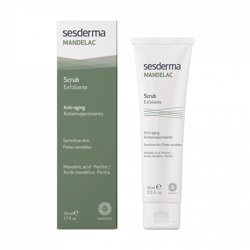 Скраб з мигдальною кислотою для обличчя та тіла - SeSDerma Mandelac Face and Body Scrub фото