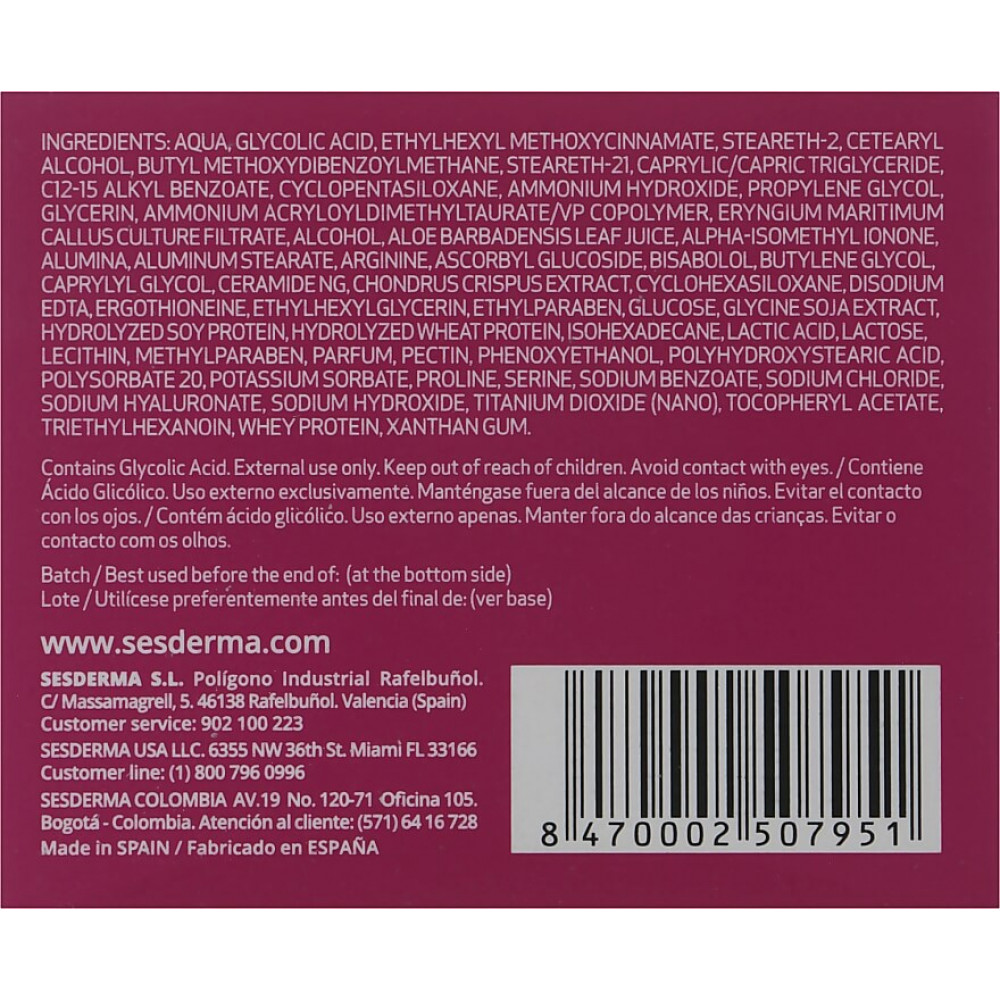 Увлажняющий крем для лица - SeSDerma Acglicolic 20 Moisturizing Cream SPF 15 фото 3