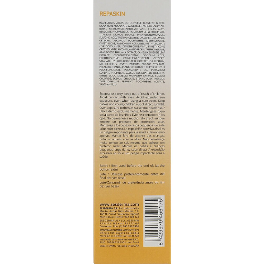 Легкий солнцезащитный флюид для тела - SesDerma Laboratories Repaskin Light Body Fluid SPF 50 фото 3