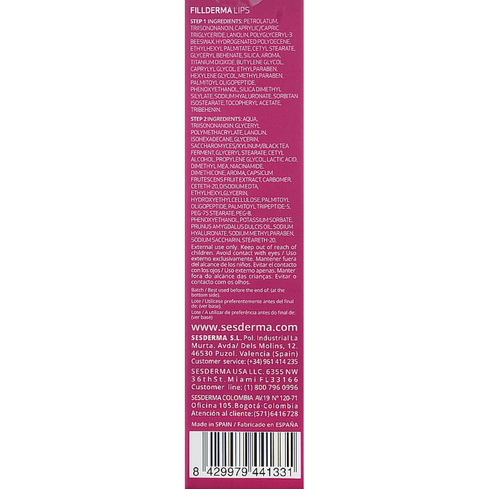 Бальзам "Збільшення обсягу губ" - SeSDerma Fillderma Lip Volumizer фото 3
