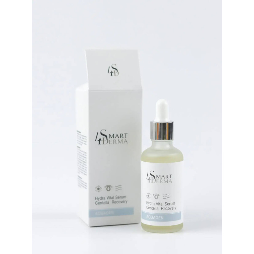Экстра увлажняющая антиоксидантная сыворотка с центелой – Smart4Derma Hydra Vital Serum Centella Recovery фото 2