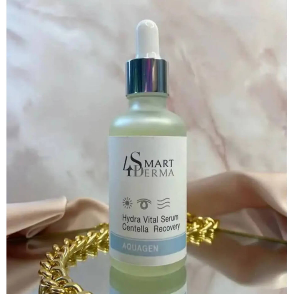 Экстра увлажняющая антиоксидантная сыворотка с центелой – Smart4Derma Hydra Vital Serum Centella Recovery фото 3