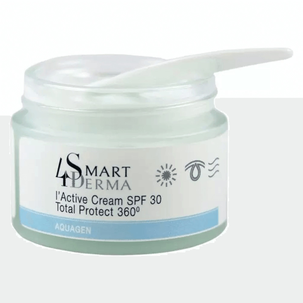 Экстраувлажняющий крем с церамидами SPF 30 для сухой и нормальной кожи - Smart4Derma I'active Cream SPF 30 Total Protect 360˚ фото 2