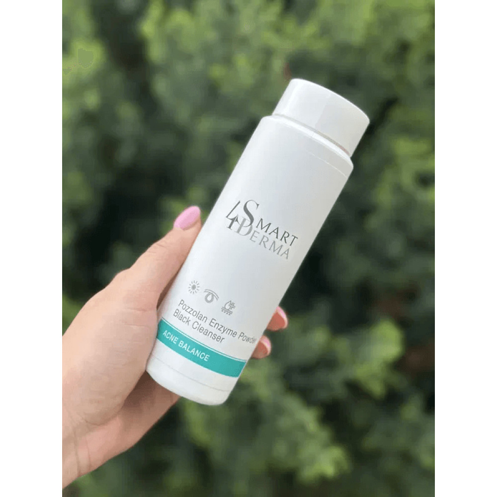 Энзимная пудра с вулканической пылью - Smart4Derma Pozzolan Enzyme Powder Black Cleanser фото 3
