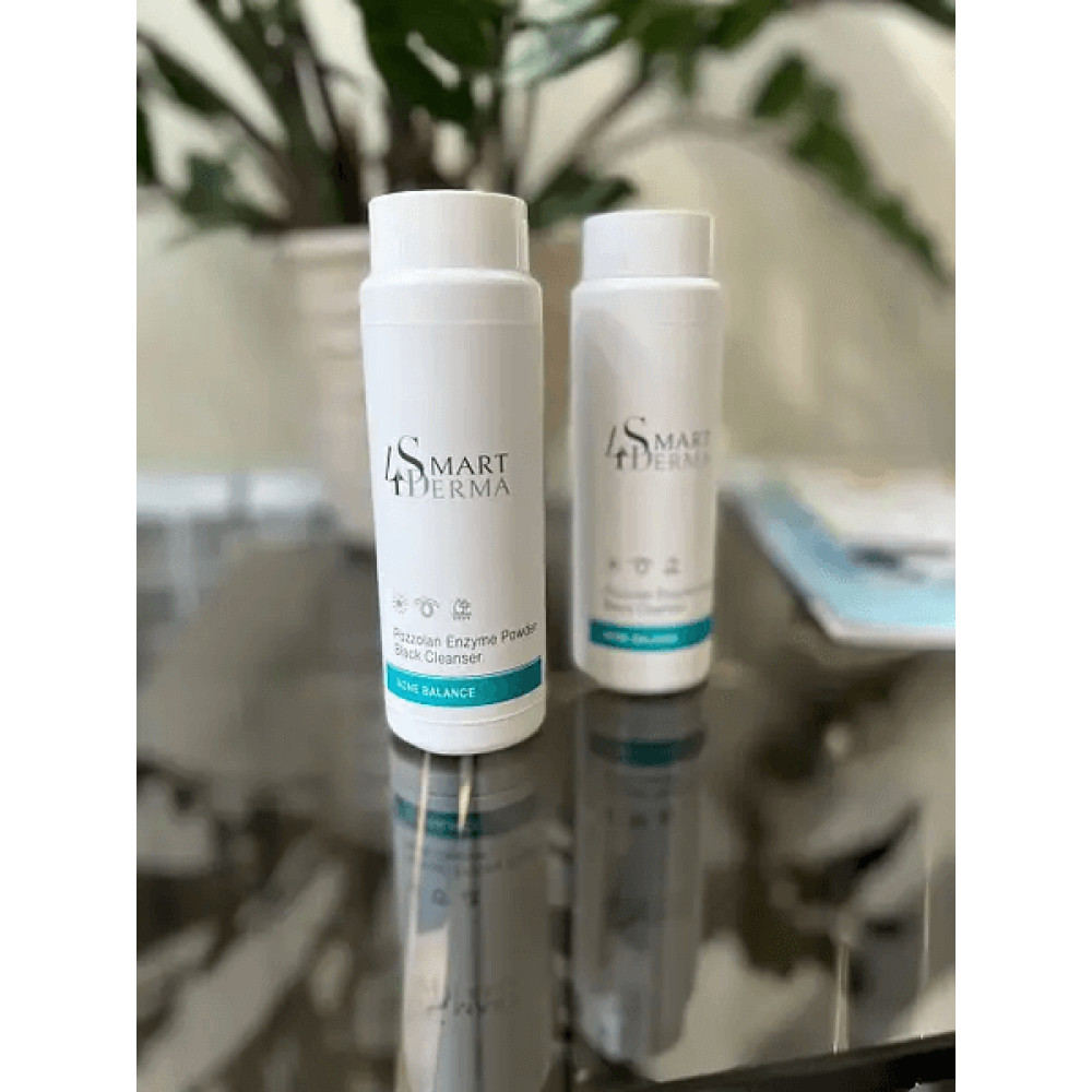 Энзимная пудра с вулканической пылью - Smart4Derma Pozzolan Enzyme Powder Black Cleanser фото 2