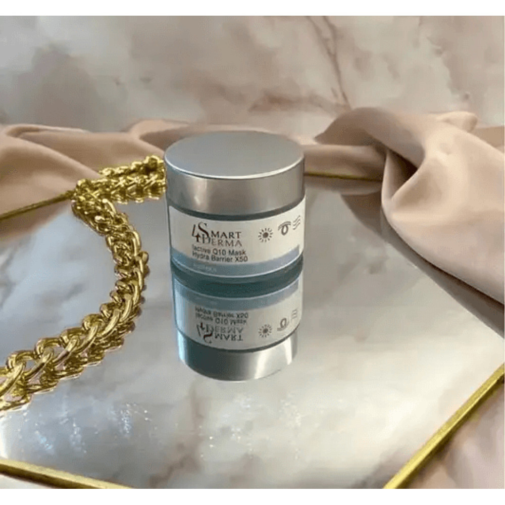 Крем-маска глибоке зволоження - Smart4Derma Iactive Q10 Mask Hydra Barrier X50 фото 3