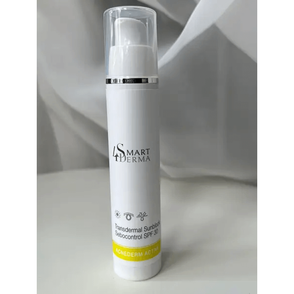Лікувальний сонцезахисний крем для проблемної шкіри SPF 30 - Smart4Derma Transdermal Sunblock Sebocontrol Cream SPF 30 фото 2