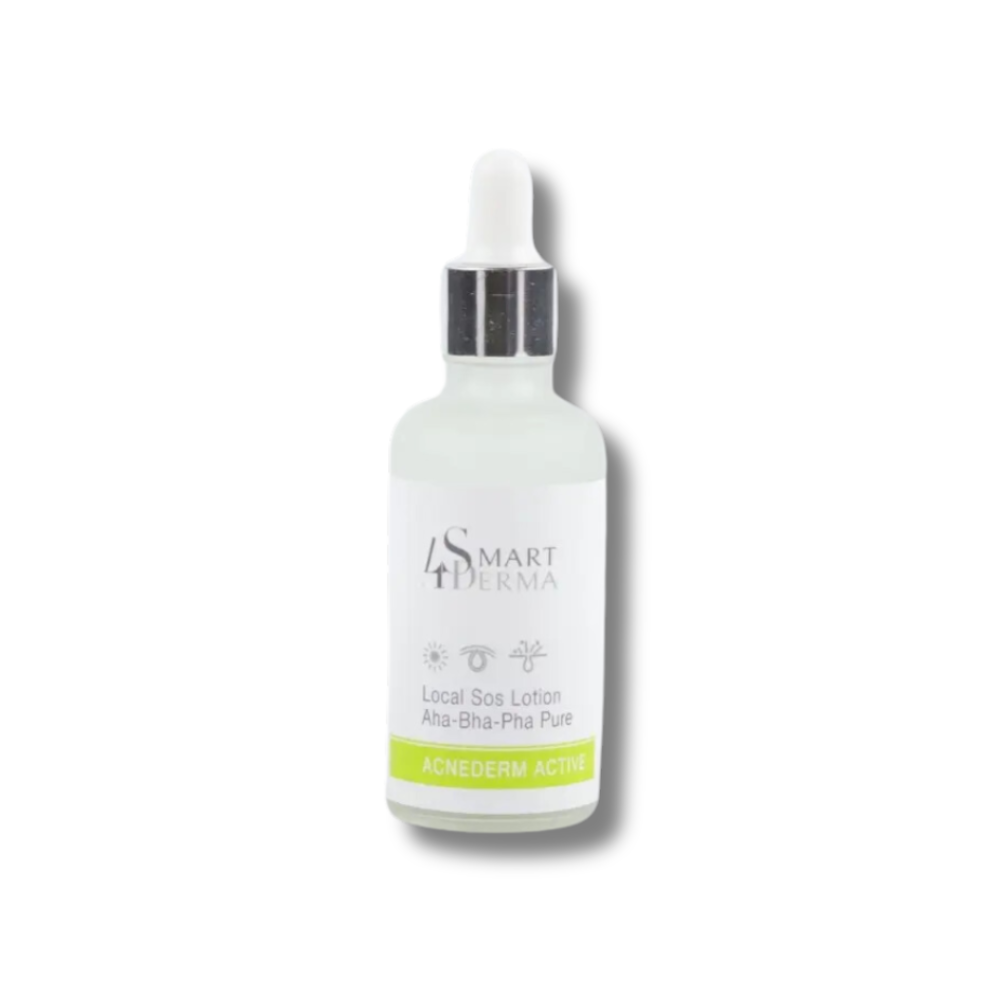 Локальний лосьйон для точкового догляду - Smart4Derma Local SOS Lotion АНА-BHA-PHA Pure фото
