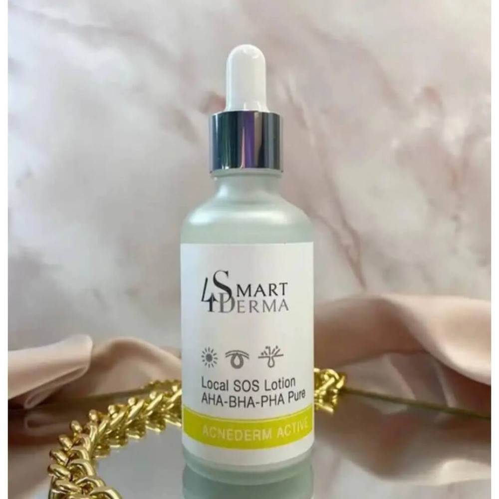 Локальний лосьйон для точкового догляду - Smart4Derma Local SOS Lotion АНА-BHA-PHA Pure фото 2