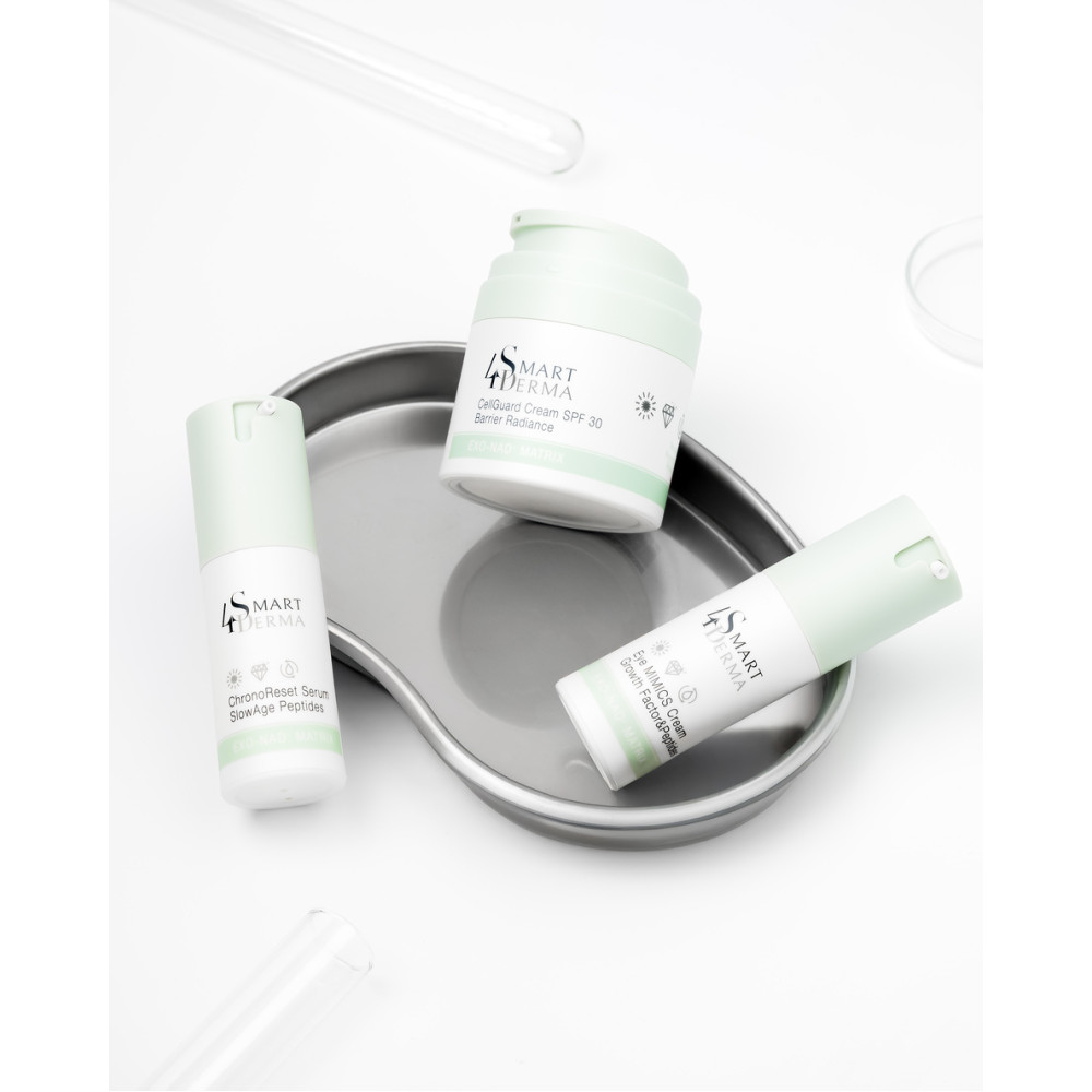Омолоджуючий крем для повік з пептидами та NAD+ - Smart4Derma Exo-NAD Matrix Eye Mimics Cream Growth Factor&Peptides фото 3