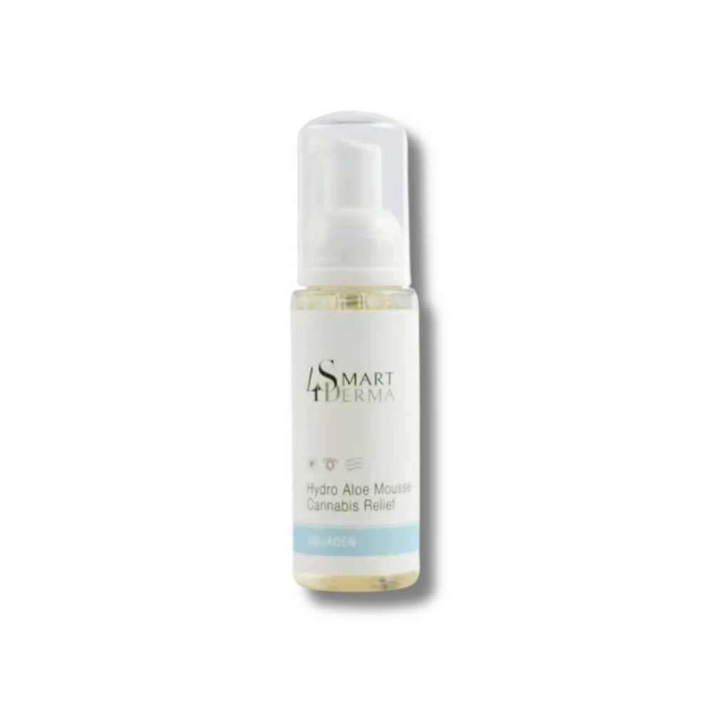 Пенка для сухой и чувствительной кожи с каннабисом - Smart4Derma Hydro Aloe Mousse Cannabis Relief фото