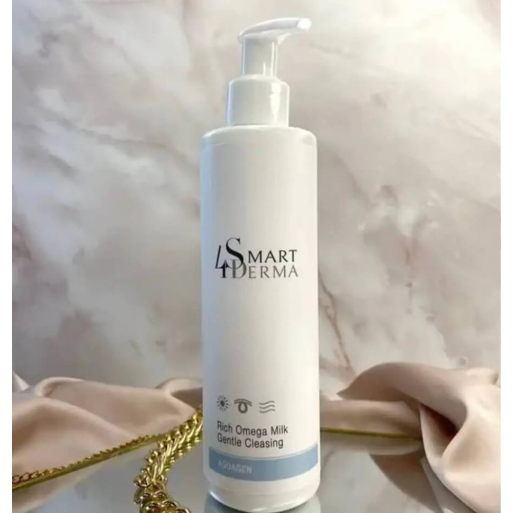 Роскошное молочко для умывания "Омега" - Smart4Derma Aquagen Rich Omega Milk Gentle Cleasing фото 2