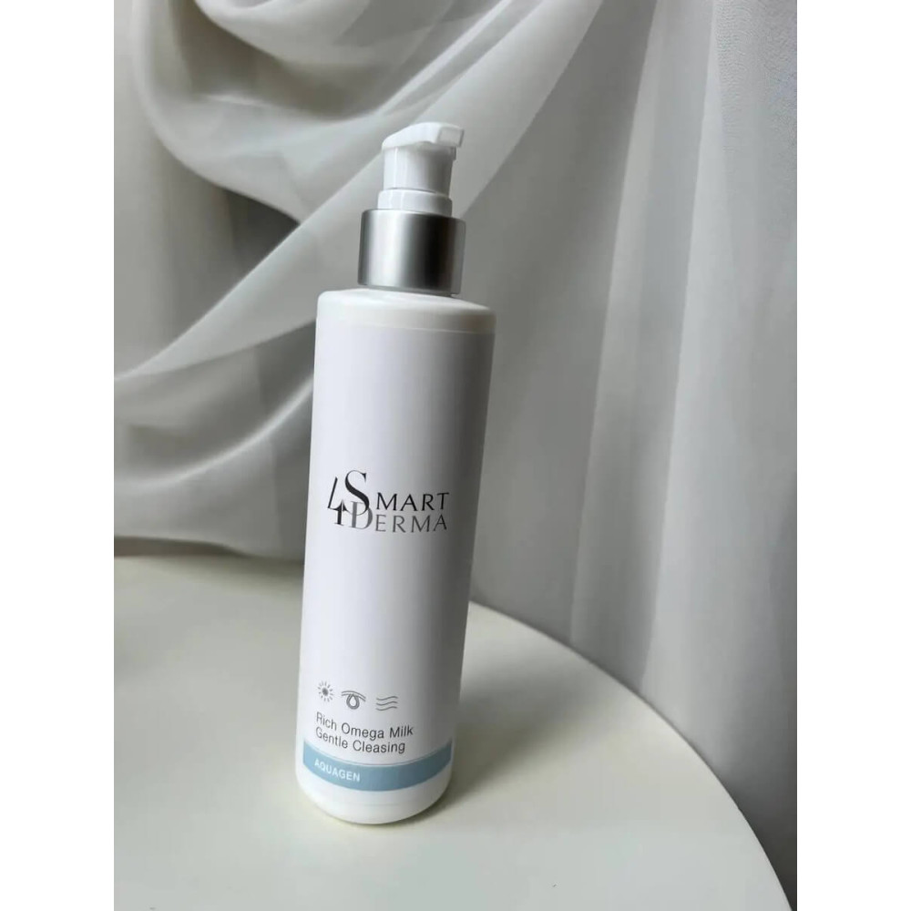 Роскошное молочко для умывания "Омега" - Smart4Derma Aquagen Rich Omega Milk Gentle Cleasing фото 3