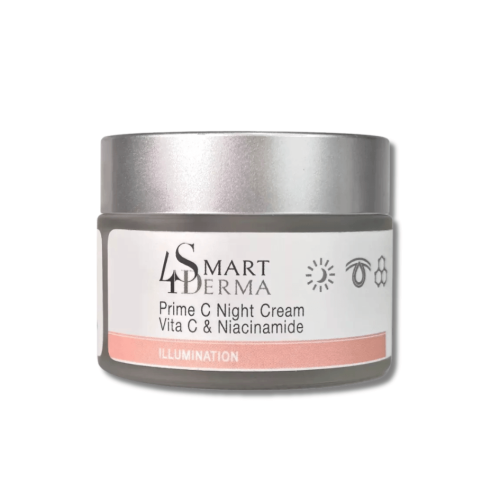 Суперантиоксидантный ночной крем - Smart4Derma Prime C Night Cream Vita C & Niacinamide фото