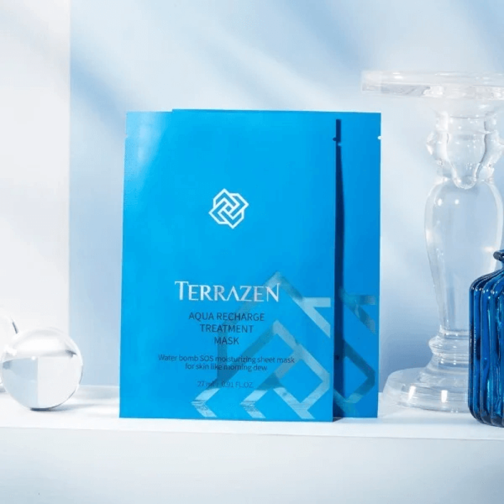 Інтенсивно зволожуюча тканинна маска для обличчя - Terrazen Aqua Recharge Treatment Mask фото 2
