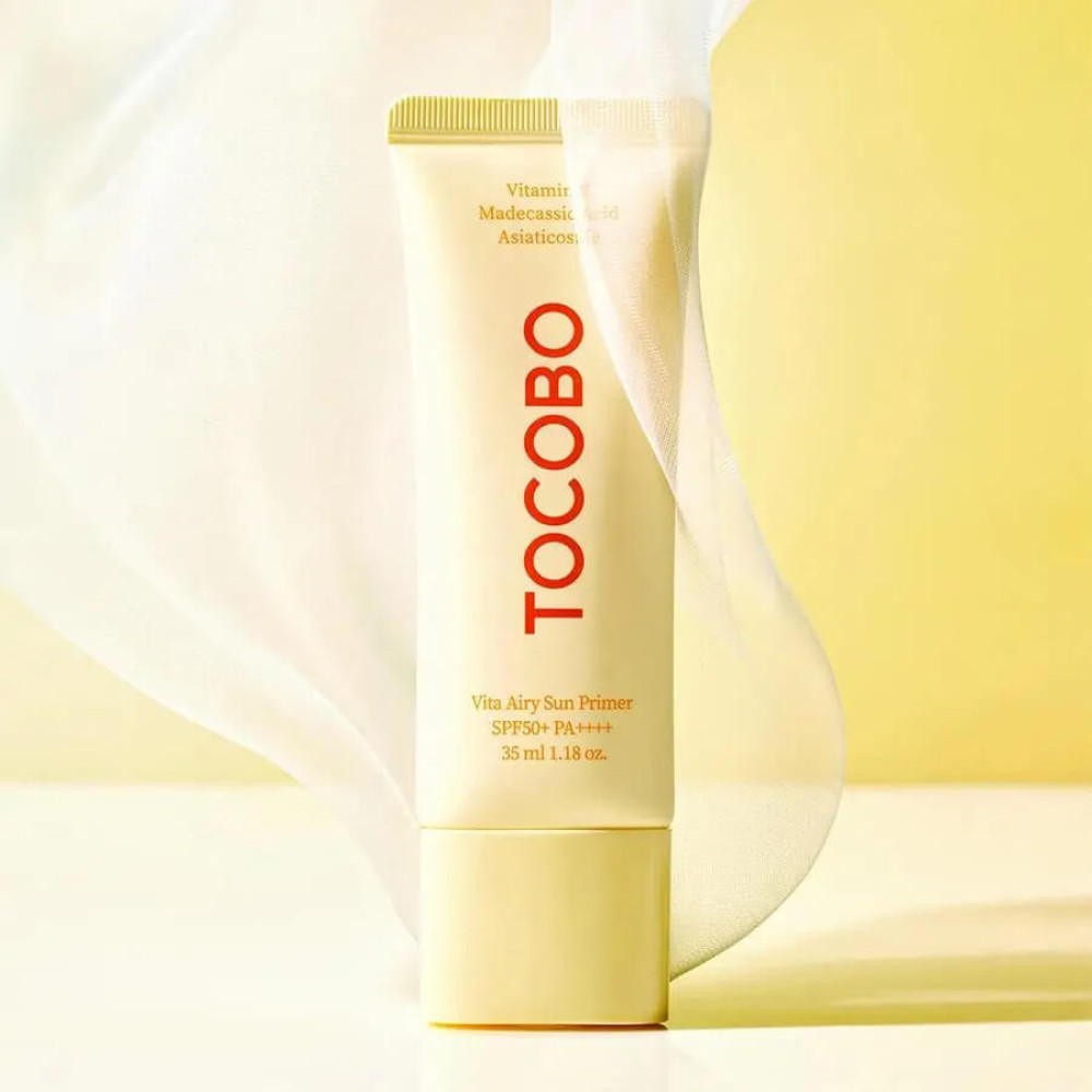 Вирівнюючий сонцезахисний праймер для обличчя - Tocobo Vita Airy Sun Primer SPF50+ PA++++ фото 3