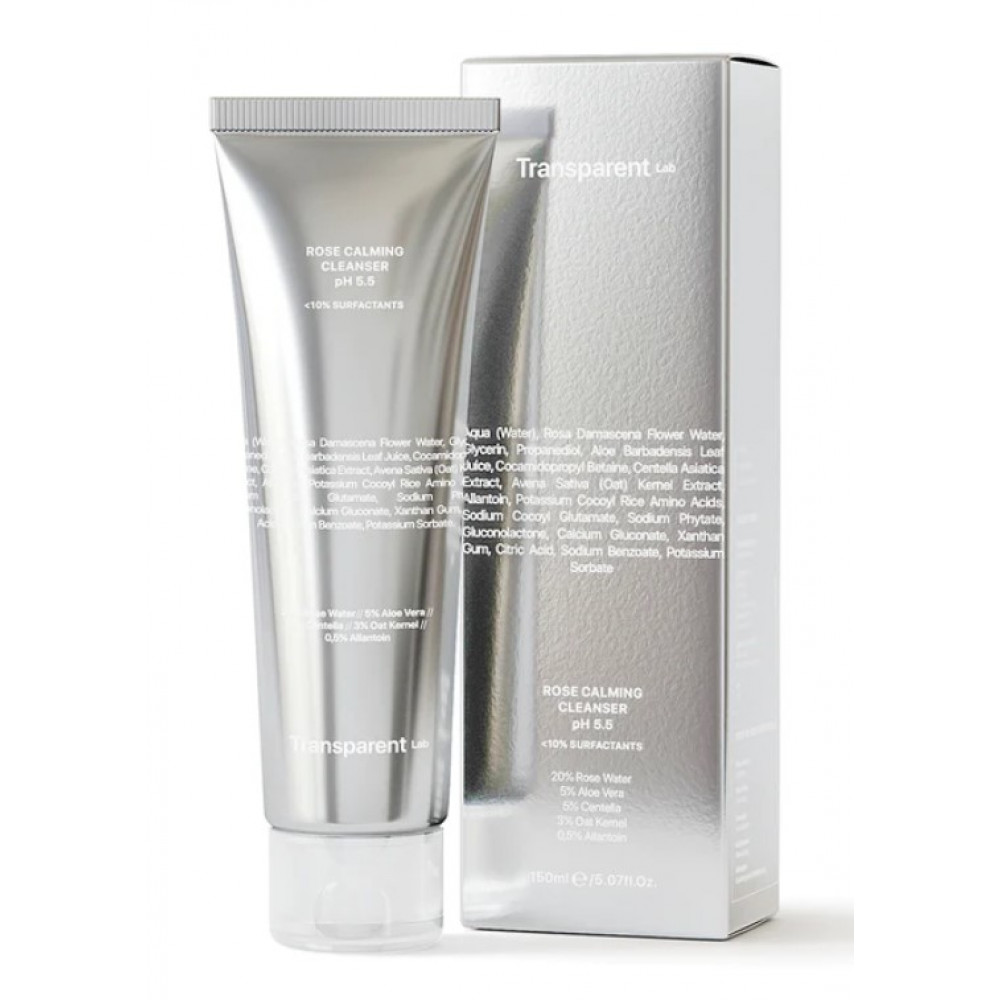 Нежный очиститель для лица -Transparent Lab Rose Calming Cleanser pH 5.5 фото