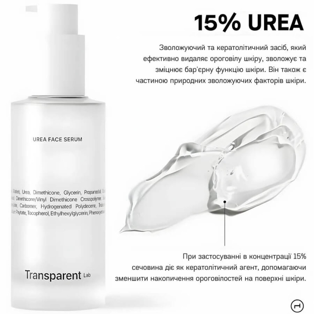Ультраувлажняющая сыворотка с мочевиной - Transparent Lab Urea Face Serum  фото 2