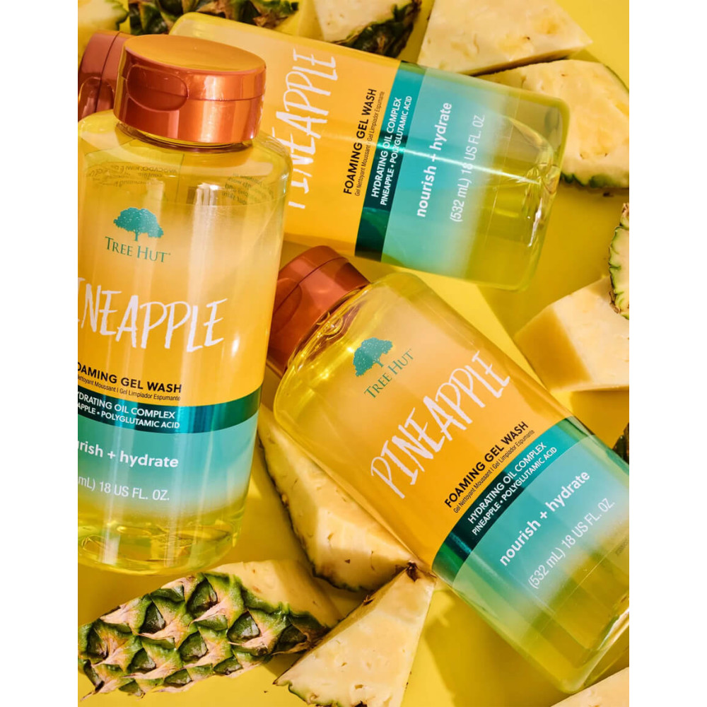 Гель для душа "Ананас" - Tree Hut Pineapple Foaming Gel Wash фото 2