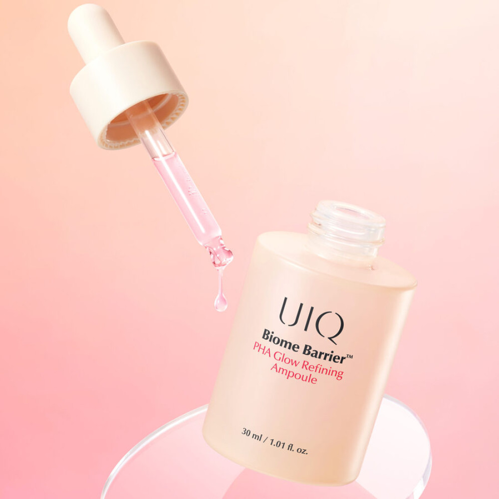 Концентрированная сыворотка с глюконалактоном – UIQ Biome Barrier PHA Glow Refining Ampoule фото 2