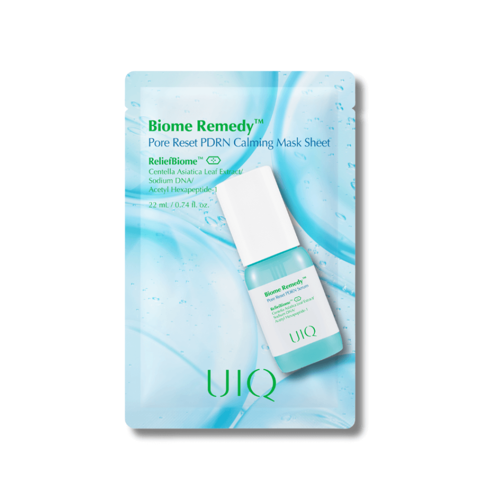 Успокаивающая тканевая маска - UIQ Biome Remedy Pore Reset PDRN Calming Mask Sheet фото