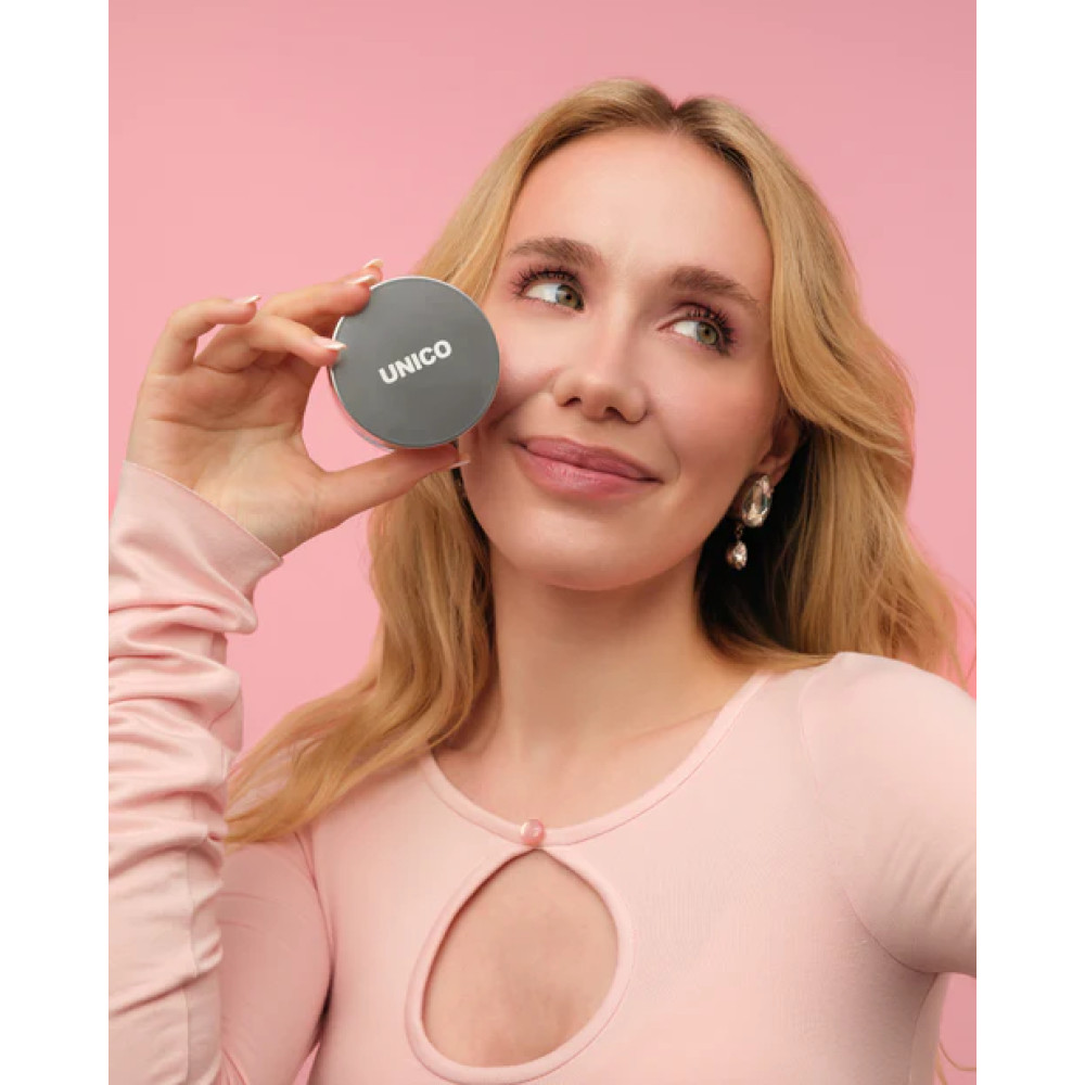 Розовая финишная пудра для лица - UNICO Setting & Finishing Powder Aura фото 2