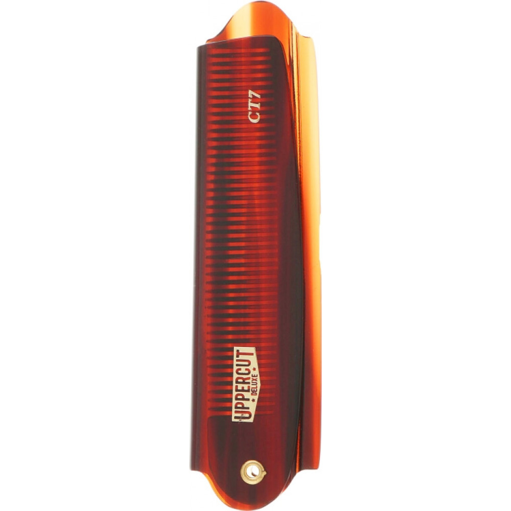 Гребінь - Uppercut Deluxe CT7 Tortoise Flip Comb фото 2