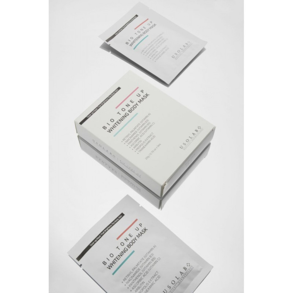 Осветляющая маска для тела - Usolab Bio Tone Up Whitening Body Mask фото 4