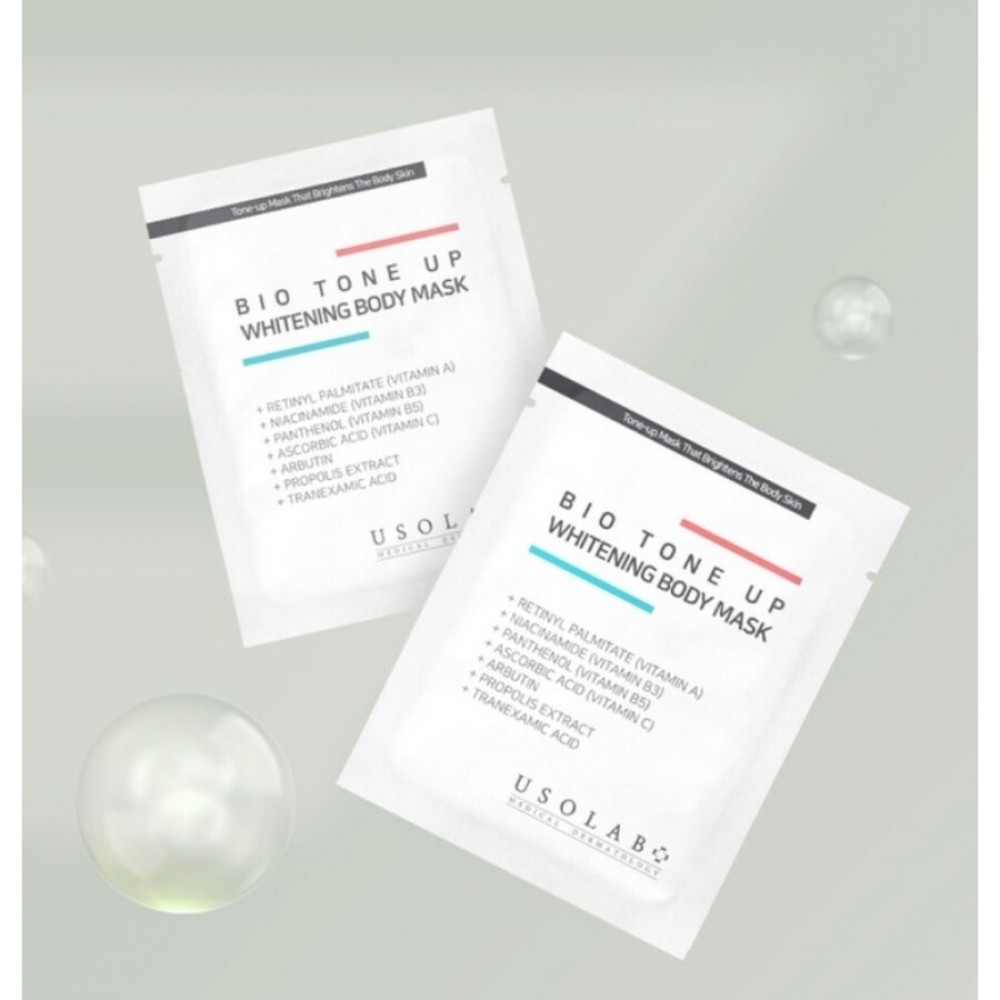 Осветляющая маска для тела - Usolab Bio Tone Up Whitening Body Mask фото 2
