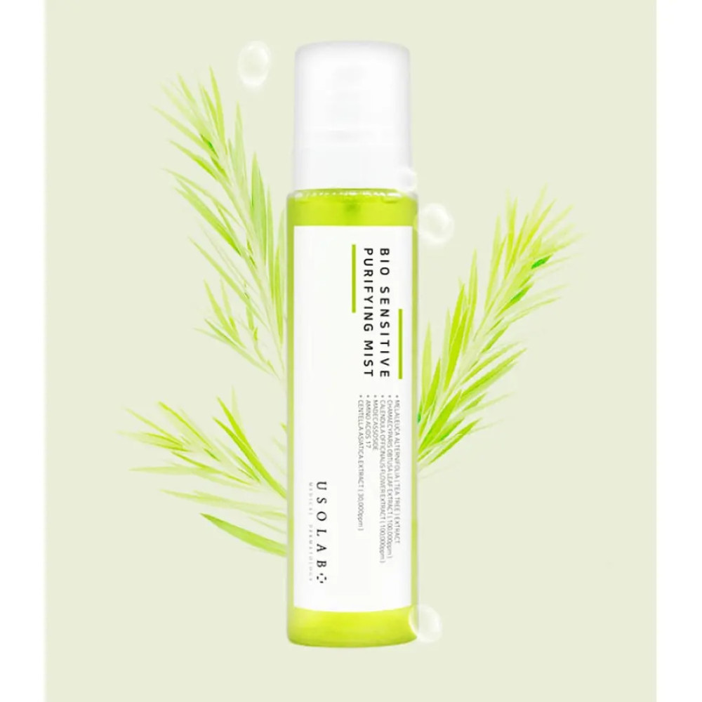Успокаивающий увлажняющий тонер-спрей - Usolab Bio Sensitive Purifying Mist фото 4