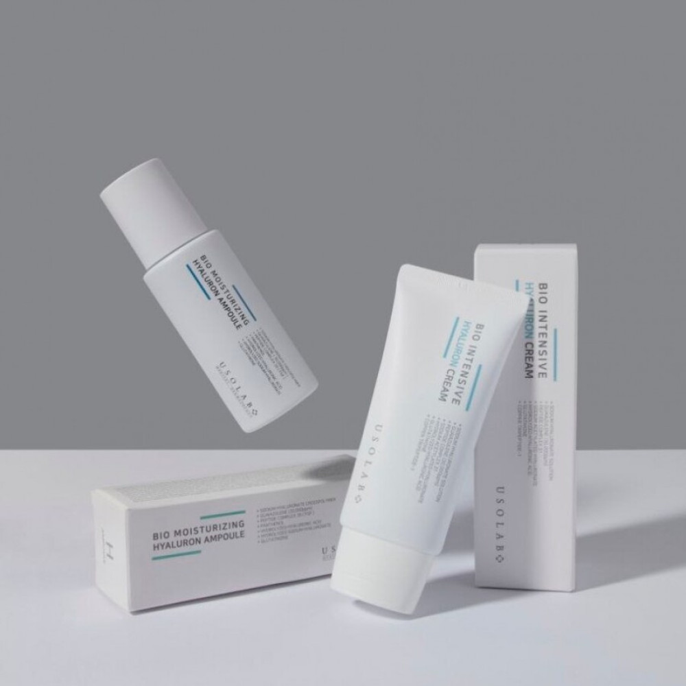 Зволожуюча, заспокійлива та омолоджуюча сироватка - Usolab Bio Moisturizing Hyaluron Ampoule фото 3