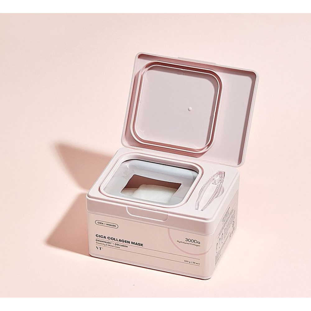 Набір зміцнювальних тканинних масок для обличчя - VT Cosmetics Cica Collagen Mask фото 2