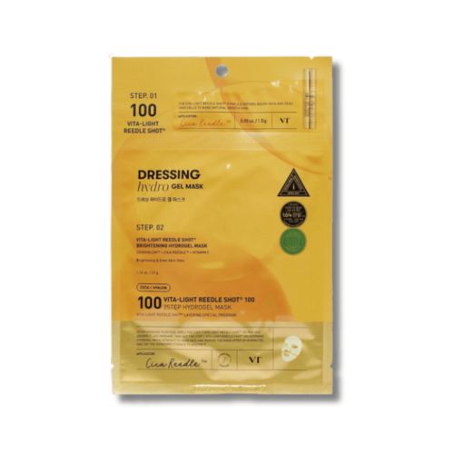 Освітлювальна гідрогелева маска для обличчя - VT Cosmetics Vita-Light Reedle Shot 100 2 Step Hydrogel Mask фото
