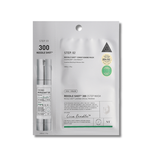 Укрепляющая тканевая маска для лица - VT Cosmetics Mild Reedle Shot 300 2Step Mask фото
