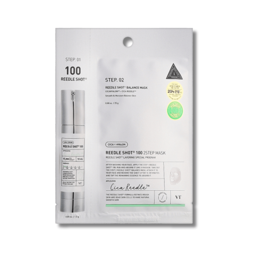 Укрепляющая тканевая маска для лица - VT Cosmetics Reedle Shot 100 2 Step Mask фото