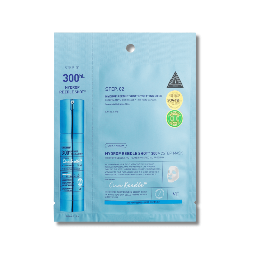 Увлажняющая двухэтапная маска с микроиглами для лица - VT Cosmetics Hydrop Reedle Shot 300hL 2Step Mask фото