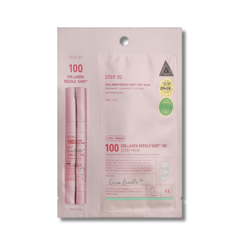 Зволожуюча колагенова маска - VT Cosmetics Collagen Reedle Shot 100 2 Step Mask фото